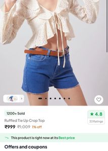 Ruffle Tie Up Crop Top