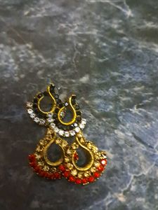 Black And Red Earings Combo
