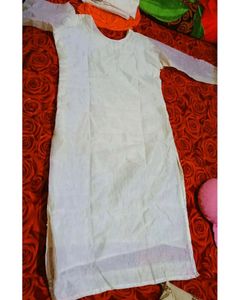 White Colour Kurta Set For Women