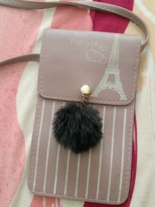Pink Eiffel Tower Cell Phone Purse