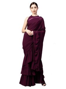 Elegant Ruffle Saree