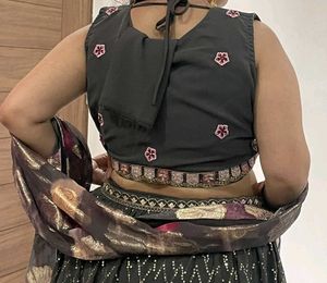 🔥 Grey Designer Lahenga 🔥