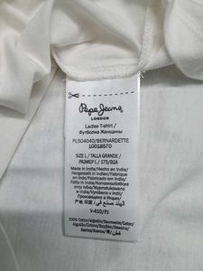 Pepe Jeans White Graphic Tee