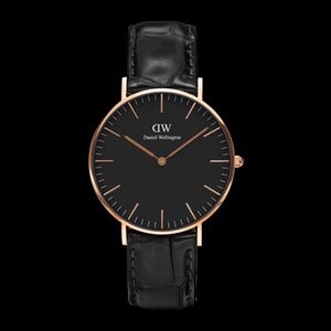 DW Mens Classic Reading Black Rose Gold