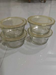 Glass Food Containers (Set of 4)