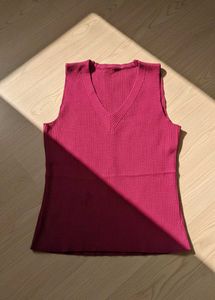 Red Knit Tank Top