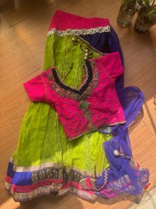 Saree With Lehanga Set