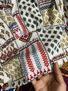 Patterned White Top