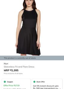 Black Fit &amp; Flare Dress