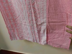 Pink Embroidered Kurta