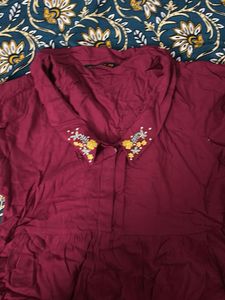 Maroon Tunic Top