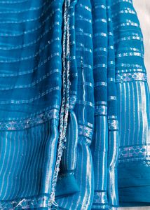 💙Beautiful Blue 💙 Chiffon Saree💙