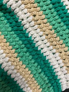 Striped Crochet Mini Skirt