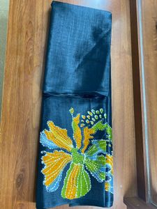 Floral Print saree with attached blouse piece