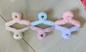 Pastel Fuzzy Hair Clips 6 pieces