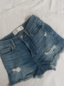 Denim Shorts Distressed