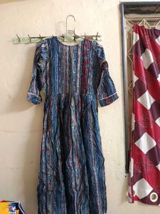 Combo Of  Floral Maxi Dress &amp; Short Anarkali Kurti