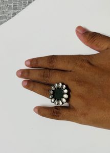 Handmade Fabric Studs With Ring