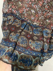 Korean Floral Print Dress