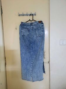 Women Denim Long Skirt