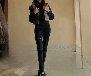 High Waist Black Jeans
