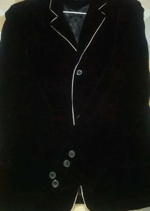 Black Party Wear Velvet Blazer