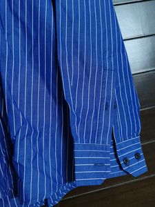 Colorplus Men Striped Blue Shirt