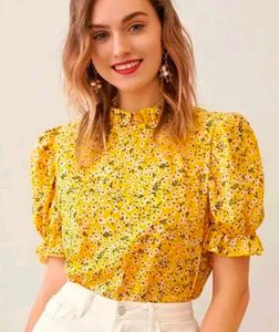 Yellow Coloured Beautiful Top