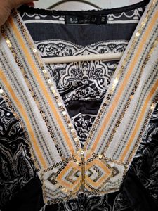 Classy Black N White Kaftan