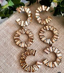Lcd Golden Long Earrings