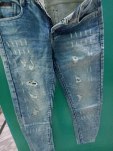 Distressed Light Wash Jeans