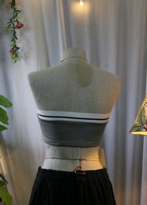 Gray Bandeau Top