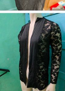 Lace Detail Black Shrug
