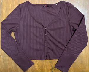 Maroon Crop Top