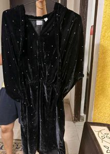 Elegant Black Velvet Dress