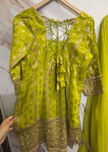 Green Suit with garara