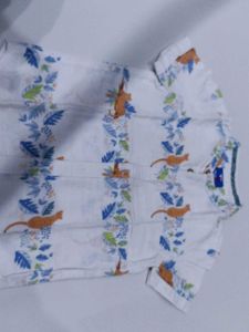 Linen Cotton Blend Half Sleeve Shirt For Boys