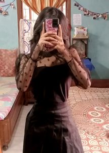 🎀 Black Full Sleeves Net Top 🎀