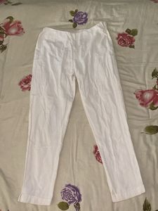 White Linen Pants - Size small Us-6