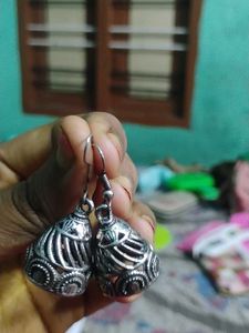 Silver Jhumka Earrings
