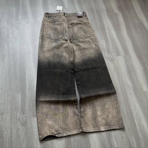 Bershka Wideleg Snakeprint Denim