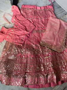 Gota Work Light mauve Lehenga Choli Set