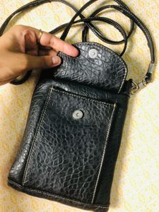 Leather boho phone Crossbody Bag