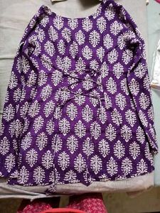 Purple Printed corset Kurta