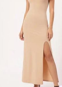 Elegant Beige Maxi Dress