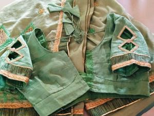 Silk saree With Resham And Jari Embroidery