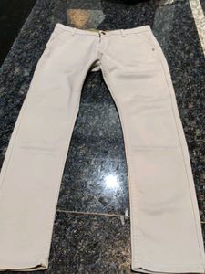 Beige Casual Pants