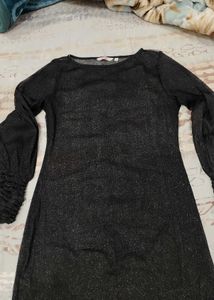 Black Sheer Sleeve Top