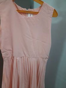 Sleeveless Pink Frock
