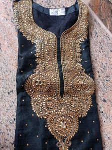 Z Black Wedding Kurti Dupatta Set